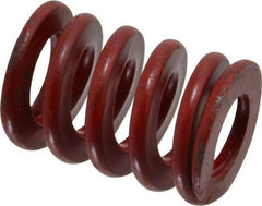Associated Spring Raymond - 1-1/4" Hole Diam, 5/8" Rod Diam, 1-3/4" Free Length, Red Die Spring - 652.7 Lb Max Deflection, 0.65" Max Deflection, Medium Heavy Duty, Chromium Alloy Steel - Exact Tool & Supply