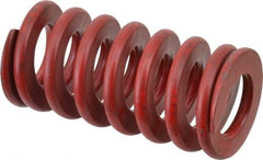 Associated Spring Raymond - 1-1/4" Hole Diam, 5/8" Rod Diam, 2-1/2" Free Length, Red Die Spring - 577.2 Lb Max Deflection, 0.93" Max Deflection, Medium Heavy Duty, Chromium Alloy Steel - Exact Tool & Supply