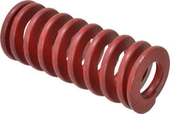 Associated Spring Raymond - 1-1/4" Hole Diam, 5/8" Rod Diam, 3" Free Length, Red Die Spring - 568.3 Lb Max Deflection, 1.11" Max Deflection, Medium Heavy Duty, Chromium Alloy Steel - Exact Tool & Supply