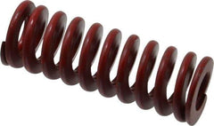 Associated Spring Raymond - 1-1/4" Hole Diam, 5/8" Rod Diam, 3-1/2" Free Length, Red Die Spring - 569.8 Lb Max Deflection, 1.3" Max Deflection, Medium Heavy Duty, Chromium Alloy Steel - Exact Tool & Supply