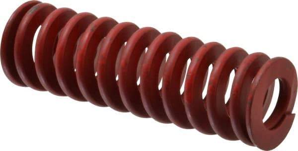 Associated Spring Raymond - 1-1/4" Hole Diam, 5/8" Rod Diam, 4" Free Length, Red Die Spring - 544.6 Lb Max Deflection, 1.48" Max Deflection, Medium Heavy Duty, Chromium Alloy Steel - Exact Tool & Supply