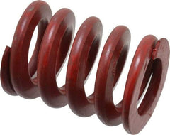 Associated Spring Raymond - 1-1/2" Hole Diam, 3/4" Rod Diam, 2" Free Length, Red Die Spring - 799.2 Lb Max Deflection, 0.74" Max Deflection, Medium Heavy Duty, Chromium Alloy Steel - Exact Tool & Supply
