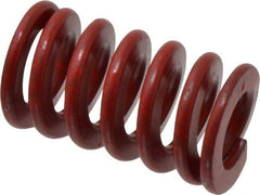 Associated Spring Raymond - 1-1/2" Hole Diam, 3/4" Rod Diam, 2-1/2" Free Length, Red Die Spring - 791.8 Lb Max Deflection, 0.93" Max Deflection, Medium Heavy Duty, Chromium Alloy Steel - Exact Tool & Supply