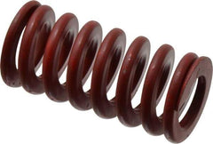 Associated Spring Raymond - 1-1/2" Hole Diam, 3/4" Rod Diam, 3" Free Length, Red Die Spring - 692.6 Lb Max Deflection, 1.11" Max Deflection, Medium Heavy Duty, Chromium Alloy Steel - Exact Tool & Supply