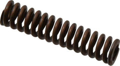 Associated Spring Raymond - 3/8" Hole Diam, 3/16" Rod Diam, 1-1/2" Free Length, Gold Die Spring - 36 Lb Max Deflection, 0.45" Max Deflection, Heavy Duty, Chromium Alloy Steel - Exact Tool & Supply