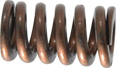 Associated Spring Raymond - 3/4" Hole Diam, 3/8" Rod Diam, 1-1/4" Free Length, Gold Die Spring - 330 Lb Max Deflection, 0.38" Max Deflection, Heavy Duty, Chromium Alloy Steel - Exact Tool & Supply