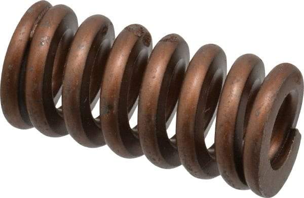 Associated Spring Raymond - 3/4" Hole Diam, 3/8" Rod Diam, 1-1/2" Free Length, Gold Die Spring - 295.2 Lb Max Deflection, 0.45" Max Deflection, Heavy Duty, Chromium Alloy Steel - Exact Tool & Supply