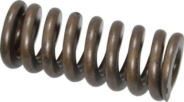 Associated Spring Raymond - 3/4" Hole Diam, 3/8" Rod Diam, 1-3/4" Free Length, Gold Die Spring - 315 Lb Max Deflection, 0.53" Max Deflection, Heavy Duty, Chromium Alloy Steel - Exact Tool & Supply