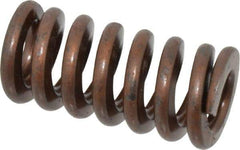 Associated Spring Raymond - 1" Hole Diam, 1/2" Rod Diam, 2" Free Length, Gold Die Spring - 540 Lb Max Deflection, 0.6" Max Deflection, Heavy Duty, Chromium Alloy Steel - Exact Tool & Supply