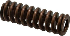 Associated Spring Raymond - 1" Hole Diam, 1/2" Rod Diam, 3" Free Length, Gold Die Spring - 489.6 Lb Max Deflection, 0.9" Max Deflection, Heavy Duty, Chromium Alloy Steel - Exact Tool & Supply