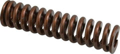 Associated Spring Raymond - 1" Hole Diam, 1/2" Rod Diam, 4" Free Length, Gold Die Spring - 480 Lb Max Deflection, 1.2" Max Deflection, Heavy Duty, Chromium Alloy Steel - Exact Tool & Supply