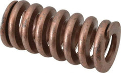 Associated Spring Raymond - 1-1/4" Hole Diam, 5/8" Rod Diam, 2-1/2" Free Length, Gold Die Spring - 882 Lb Max Deflection, 0.75" Max Deflection, Heavy Duty, Chromium Alloy Steel - Exact Tool & Supply