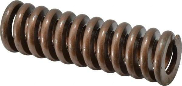 Associated Spring Raymond - 1-1/4" Hole Diam, 5/8" Rod Diam, 4" Free Length, Gold Die Spring - 796.8 Lb Max Deflection, 1.2" Max Deflection, Heavy Duty, Chromium Alloy Steel - Exact Tool & Supply
