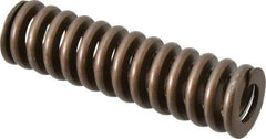 Associated Spring Raymond - 1-1/4" Hole Diam, 5/8" Rod Diam, 4-1/2" Free Length, Gold Die Spring - 788.4 Lb Max Deflection, 1.35" Max Deflection, Heavy Duty, Chromium Alloy Steel - Exact Tool & Supply