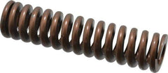 Associated Spring Raymond - 1-1/4" Hole Diam, 5/8" Rod Diam, 5" Free Length, Gold Die Spring - 795 Lb Max Deflection, 1.5" Max Deflection, Heavy Duty, Chromium Alloy Steel - Exact Tool & Supply