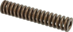 Associated Spring Raymond - 1-1/4" Hole Diam, 5/8" Rod Diam, 6" Free Length, Gold Die Spring - 763.2 Lb Max Deflection, 1.8" Max Deflection, Heavy Duty, Chromium Alloy Steel - Exact Tool & Supply