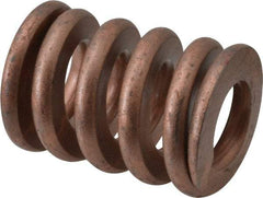 Associated Spring Raymond - 1-1/2" Hole Diam, 3/4" Rod Diam, 2" Free Length, Gold Die Spring - 1142.4 Lb Max Deflection, 0.6" Max Deflection, Heavy Duty, Chromium Alloy Steel - Exact Tool & Supply