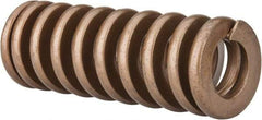 Associated Spring Raymond - 1-1/2" Hole Diam, 3/4" Rod Diam, 4" Free Length, Gold Die Spring - 1094.4 Lb Max Deflection, 1.2" Max Deflection, Heavy Duty, Chromium Alloy Steel - Exact Tool & Supply