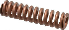 Associated Spring Raymond - 1-1/2" Hole Diam, 3/4" Rod Diam, 5-1/2" Free Length, Gold Die Spring - 1056 Lb Max Deflection, 1.65" Max Deflection, Heavy Duty, Chromium Alloy Steel - Exact Tool & Supply