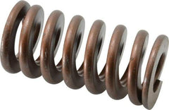 Associated Spring Raymond - 2" Hole Diam, 1" Rod Diam, 4" Free Length, Gold Die Spring - 1800 Lb Max Deflection, 1.2" Max Deflection, Heavy Duty, Chromium Alloy Steel - Exact Tool & Supply