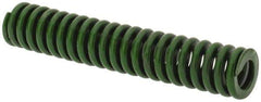 Associated Spring Raymond - 3/8" Hole Diam, 3/16" Rod Diam, 2" Free Length, Green Die Spring - 45 Lb Max Deflection, 0.5" Max Deflection, Extra Heavy Duty, Chromium Alloy Steel - Exact Tool & Supply