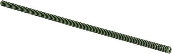 Associated Spring Raymond - 3/8" Hole Diam, 3/16" Rod Diam, 12" Free Length, Green Die Spring - 45 Lb Max Deflection, 3" Max Deflection, Extra Heavy Duty, Chromium Alloy Steel - Exact Tool & Supply