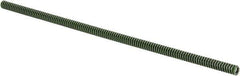 Associated Spring Raymond - 3/8" Hole Diam, 3/16" Rod Diam, 12" Free Length, Green Die Spring - 45 Lb Max Deflection, 3" Max Deflection, Extra Heavy Duty, Chromium Alloy Steel - Exact Tool & Supply