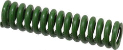 Associated Spring Raymond - 1/2" Hole Diam, 9/32" Rod Diam, 2" Free Length, Green Die Spring - 70 Lb Max Deflection, 0.5" Max Deflection, Extra Heavy Duty, Chromium Alloy Steel - Exact Tool & Supply
