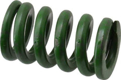 Associated Spring Raymond - 5/8" Hole Diam, 11/32" Rod Diam, 1" Free Length, Green Die Spring - 157.5 Lb Max Deflection, 0.25" Max Deflection, Extra Heavy Duty, Chromium Alloy Steel - Exact Tool & Supply