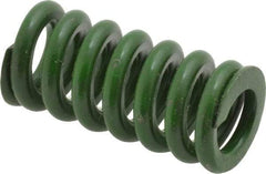 Associated Spring Raymond - 5/8" Hole Diam, 11/32" Rod Diam, 1-1/4" Free Length, Green Die Spring - 146.9 Lb Max Deflection, 0.31" Max Deflection, Extra Heavy Duty, Chromium Alloy Steel - Exact Tool & Supply