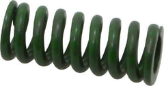 Associated Spring Raymond - 5/8" Hole Diam, 11/32" Rod Diam, 1-1/2" Free Length, Green Die Spring - 142.5 Lb Max Deflection, 0.38" Max Deflection, Extra Heavy Duty, Chromium Alloy Steel - Exact Tool & Supply