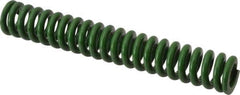 Associated Spring Raymond - 5/8" Hole Diam, 11/32" Rod Diam, 4" Free Length, Green Die Spring - 135 Lb Max Deflection, 1" Max Deflection, Extra Heavy Duty, Chromium Alloy Steel - Exact Tool & Supply