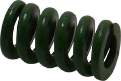 Associated Spring Raymond - 3/4" Hole Diam, 3/8" Rod Diam, 1-1/4" Free Length, Green Die Spring - 343.8 Lb Max Deflection, 0.31" Max Deflection, Extra Heavy Duty, Chromium Alloy Steel - Exact Tool & Supply