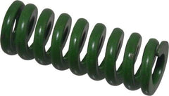 Associated Spring Raymond - 3/4" Hole Diam, 3/8" Rod Diam, 2" Free Length, Green Die Spring - 340 Lb Max Deflection, 0.5" Max Deflection, Extra Heavy Duty, Chromium Alloy Steel - Exact Tool & Supply