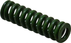 Associated Spring Raymond - 3/4" Hole Diam, 3/8" Rod Diam, 2-1/2" Free Length, Green Die Spring - 312.5 Lb Max Deflection, 0.63" Max Deflection, Extra Heavy Duty, Chromium Alloy Steel - Exact Tool & Supply