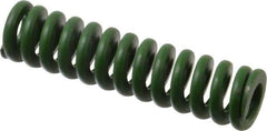 Associated Spring Raymond - 3/4" Hole Diam, 3/8" Rod Diam, 3" Free Length, Green Die Spring - 303.8 Lb Max Deflection, 0.75" Max Deflection, Extra Heavy Duty, Chromium Alloy Steel - Exact Tool & Supply