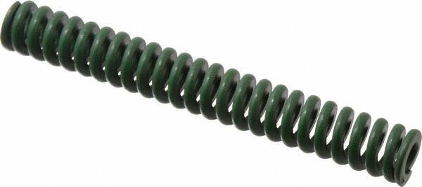 Associated Spring Raymond - 3/4" Hole Diam, 3/8" Rod Diam, 5-1/2" Free Length, Green Die Spring - 295.6 Lb Max Deflection, 1.38" Max Deflection, Extra Heavy Duty, Chromium Alloy Steel - Exact Tool & Supply