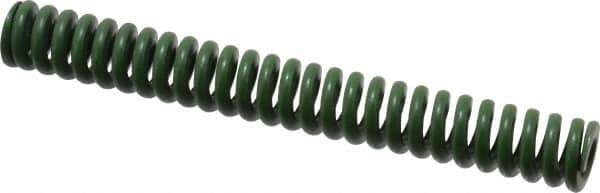 Associated Spring Raymond - 3/4" Hole Diam, 3/8" Rod Diam, 6" Free Length, Green Die Spring - 292.5 Lb Max Deflection, 1.5" Max Deflection, Extra Heavy Duty, Chromium Alloy Steel - Exact Tool & Supply