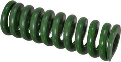 Associated Spring Raymond - 1" Hole Diam, 1/2" Rod Diam, 3" Free Length, Green Die Spring - 552 Lb Max Deflection, 0.75" Max Deflection, Extra Heavy Duty, Chromium Alloy Steel - Exact Tool & Supply