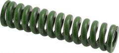 Associated Spring Raymond - 1" Hole Diam, 1/2" Rod Diam, 4" Free Length, Green Die Spring - 552 Lb Max Deflection, 1" Max Deflection, Extra Heavy Duty, Chromium Alloy Steel - Exact Tool & Supply