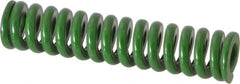 Associated Spring Raymond - 1" Hole Diam, 1/2" Rod Diam, 4-1/2" Free Length, Green Die Spring - 549 Lb Max Deflection, 1.13" Max Deflection, Extra Heavy Duty, Chromium Alloy Steel - Exact Tool & Supply