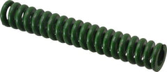 Associated Spring Raymond - 1" Hole Diam, 1/2" Rod Diam, 6" Free Length, Green Die Spring - 540 Lb Max Deflection, 1.5" Max Deflection, Extra Heavy Duty, Chromium Alloy Steel - Exact Tool & Supply