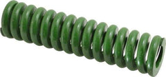 Associated Spring Raymond - 1-1/4" Hole Diam, 5/8" Rod Diam, 5" Free Length, Green Die Spring - 850 Lb Max Deflection, 1.25" Max Deflection, Extra Heavy Duty, Chromium Alloy Steel - Exact Tool & Supply