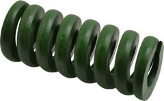 Associated Spring Raymond - 1-1/2" Hole Diam, 3/4" Rod Diam, 3-1/2" Free Length, Green Die Spring - 1715 Lb Max Deflection, 0.88" Max Deflection, Extra Heavy Duty, Chromium Alloy Steel - Exact Tool & Supply