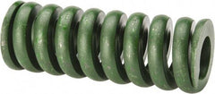 Associated Spring Raymond - 1-1/2" Hole Diam, 3/4" Rod Diam, 4" Free Length, Green Die Spring - 1712 Lb Max Deflection, 1" Max Deflection, Extra Heavy Duty, Chromium Alloy Steel - Exact Tool & Supply