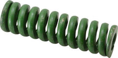 Associated Spring Raymond - 1-1/2" Hole Diam, 3/4" Rod Diam, 5" Free Length, Green Die Spring - 1700 Lb Max Deflection, 1.25" Max Deflection, Extra Heavy Duty, Chromium Alloy Steel - Exact Tool & Supply