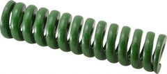 Associated Spring Raymond - 1-1/2" Hole Diam, 3/4" Rod Diam, 6" Free Length, Green Die Spring - 1656 Lb Max Deflection, 1.5" Max Deflection, Extra Heavy Duty, Chromium Alloy Steel - Exact Tool & Supply