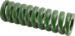 Associated Spring Raymond - 2" Hole Diam, 1" Rod Diam, 6" Free Length, Green Die Spring - 2124 Lb Max Deflection, 1.5" Max Deflection, Extra Heavy Duty, Chromium Alloy Steel - Exact Tool & Supply