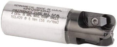 Kennametal - 1-1/4" Cutting Diam, 1-1/4" Shank Diam, 1-1/4" Max Depth of Cut, Straight Shank Indexable Copy End Mill - 3 Inserts, RP.. 43.. Insert, KIPR Toolholder, Through Coolant - Exact Tool & Supply