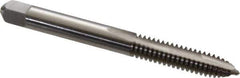 Hertel - 1/4-20 UNC, 2 Flute, Bright Finish, High Speed Steel Spiral Point Tap - Plug Chamfer, Right Hand Thread, 2-1/2" OAL, 1" Thread Length, 0.255" Shank Diam - Exact Tool & Supply